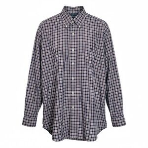 Ralph Lauren Blake Men's Long Sleeve Plaid Button Down Shirt Size L Blue Red